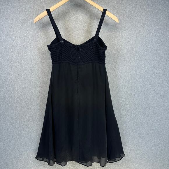 St. John Evening Dress Size 4 Black Sparkle Dark Whimsigoth Fairy Embellished - Picture 2 of 10